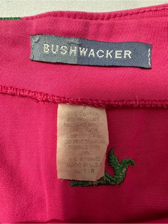 Vibrant Hot Pink Mini Skirt with Green Embroidered Motifs - Picture 6 of 7